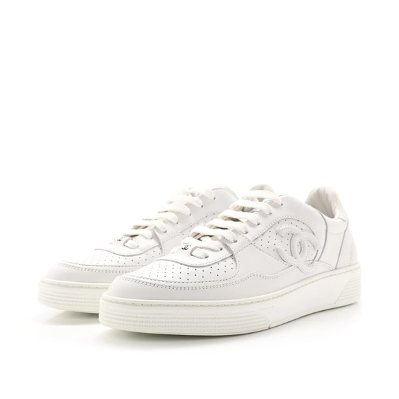 CHANEL REV White Sneakers Size 40 - Picture 6 of 15
